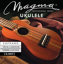 Струны для укулеле сопрано традиционный строй 1-B / 2-F / 3-D / 4-A Magma Strings UK100NT