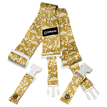 Ремень для гитары STEVE VAI CLIPLOCK® — UTOPIATM WHITE & GOLD GUITAR STRAP DiMarzio DD2251